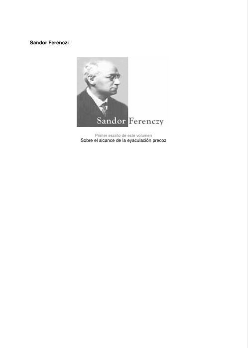 Ferenczi Sandor Obras Completas