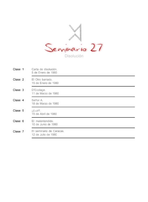 Lacan Seminario 27
